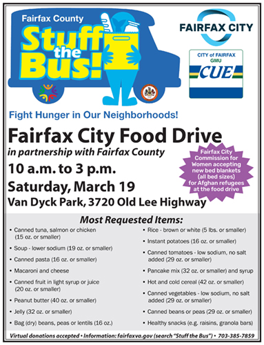 stuff the bus flyer and blankets 031922