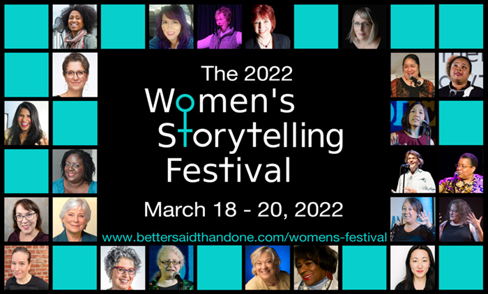 2022 Women's Storytelling Festival graphic