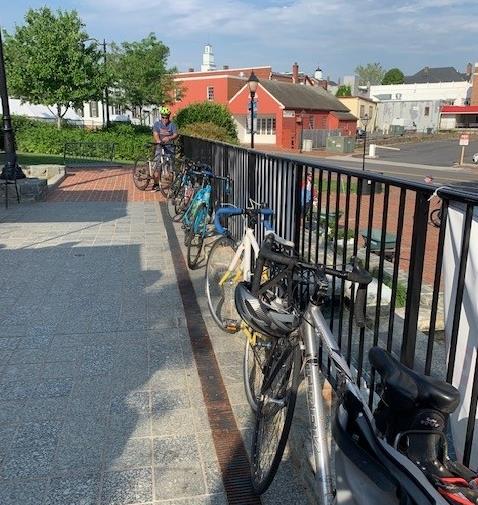 Fairfax City BTWD 2022 _Bikes at railing