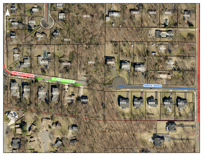 Orchard Court Street Name Map