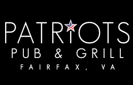 Patriots Pub & Grill logo - black bkgd