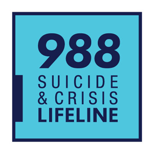 988 suicide and crisis lifeline square logo English