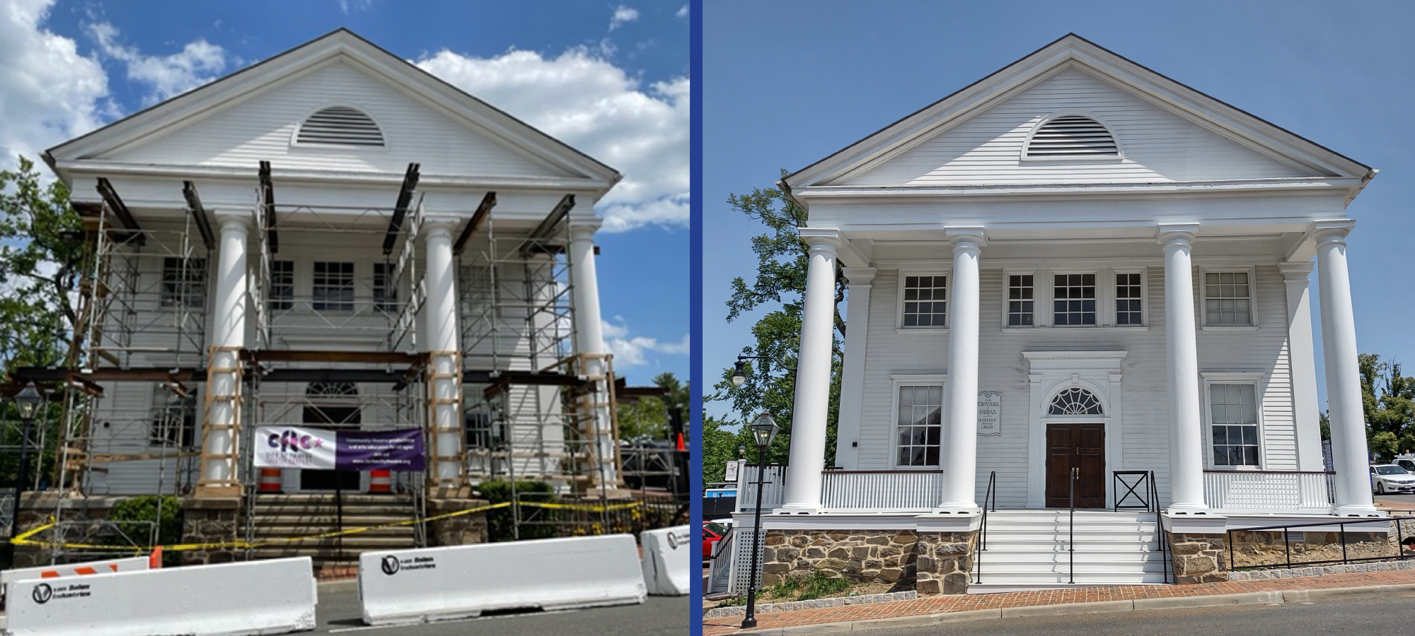 Old Town Hall Before After Banner