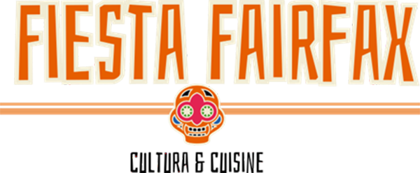 Fiesta Fairfax Logo with colorful skull and words Fiesta Fairfax Cultura and Cuisine