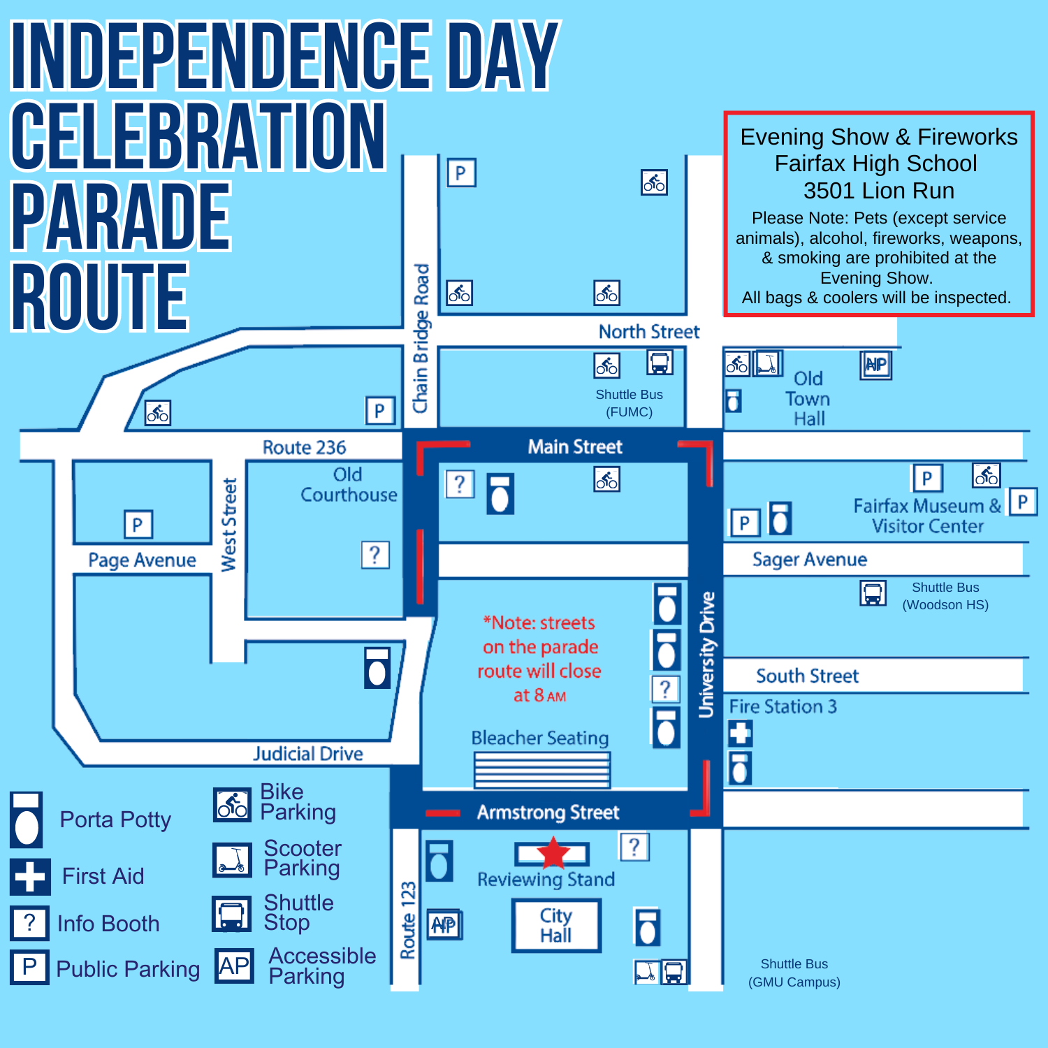 Independence Day Celebration Parade Route