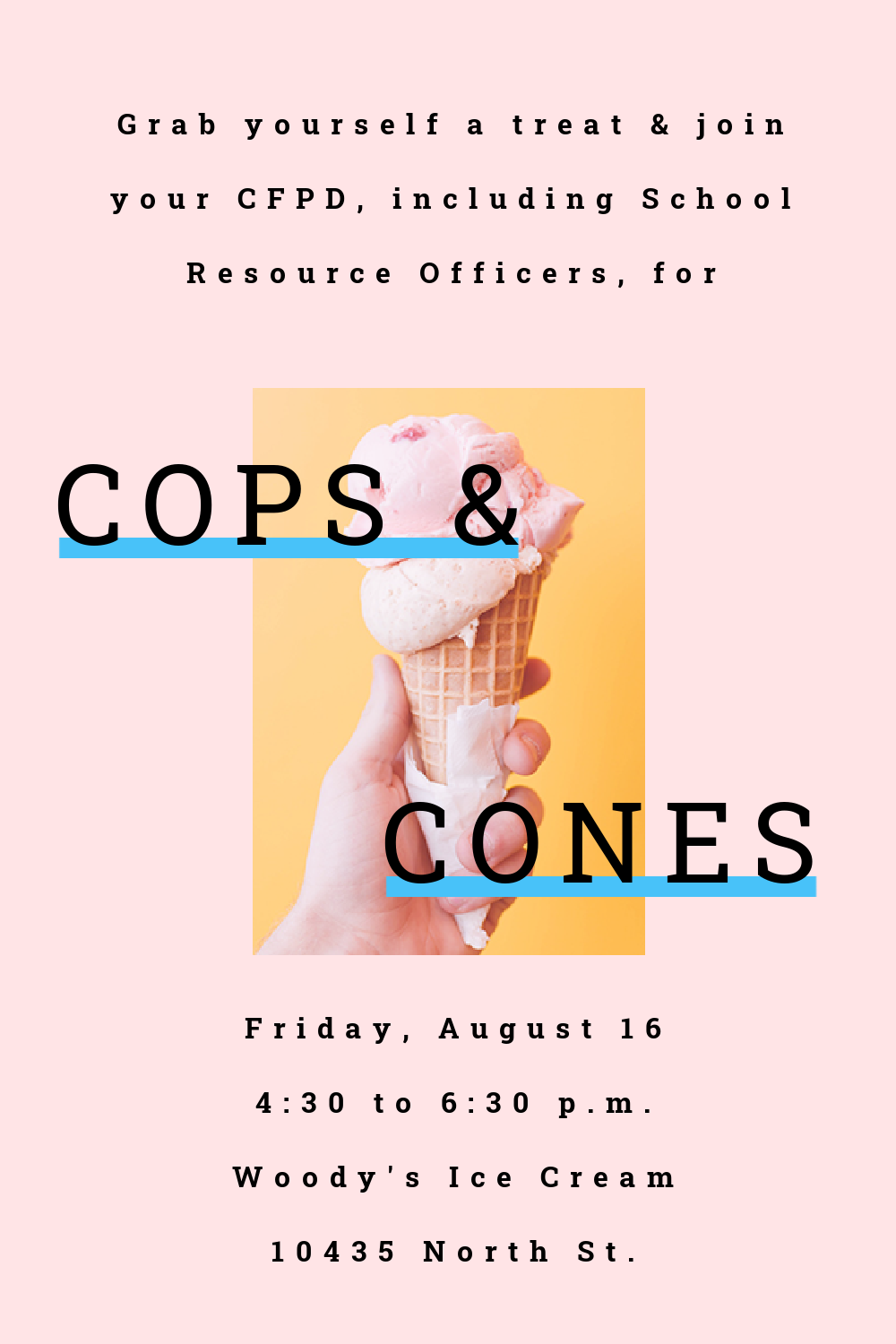 Cops & Cones flier